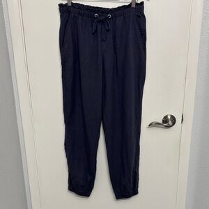 Women's Navy Joggers with Drawstring